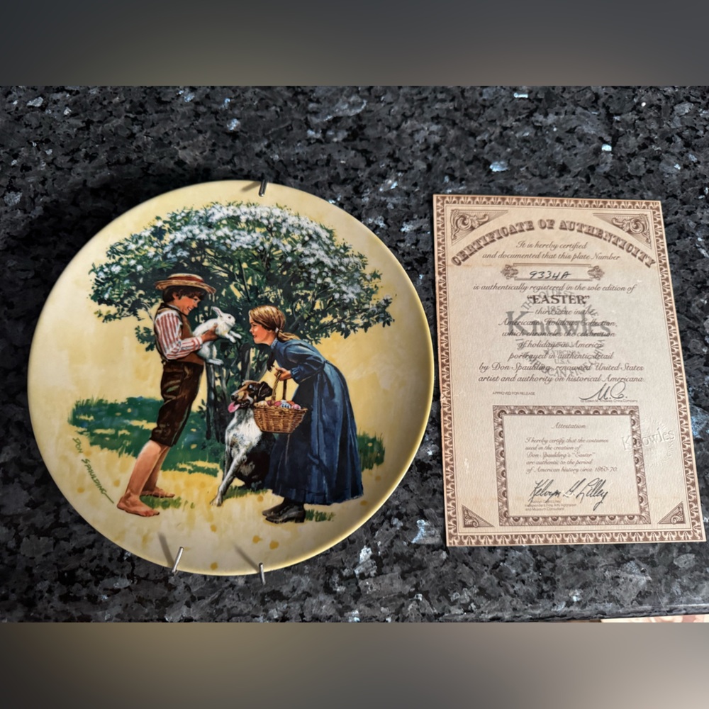 Vintage Knowles “Easter” RARE Don Spaulding Collector Plate 1980